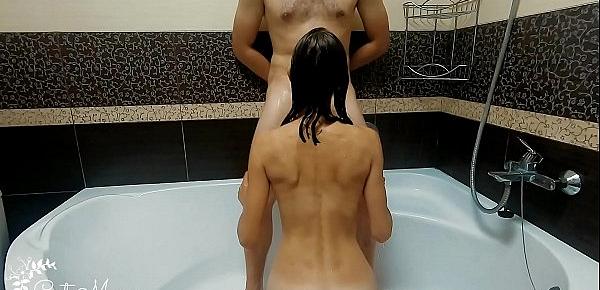  SISTER SEDUCES BROTHER IN THE SHOWER AND HE CUM ON TITS